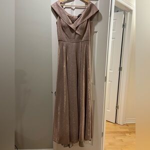 Glamorous Women's Wedding Occasion/Prom Dress in Sparkling Rose Gold